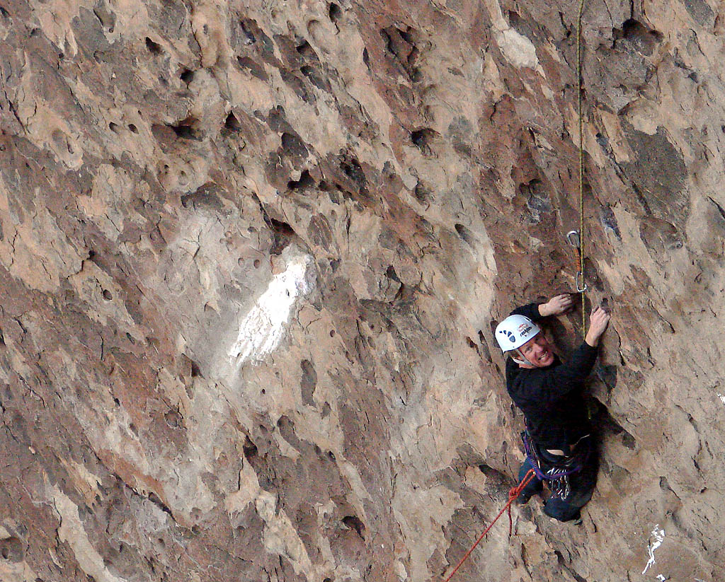 Norweigian climber (Herman?) on Sea of Holes